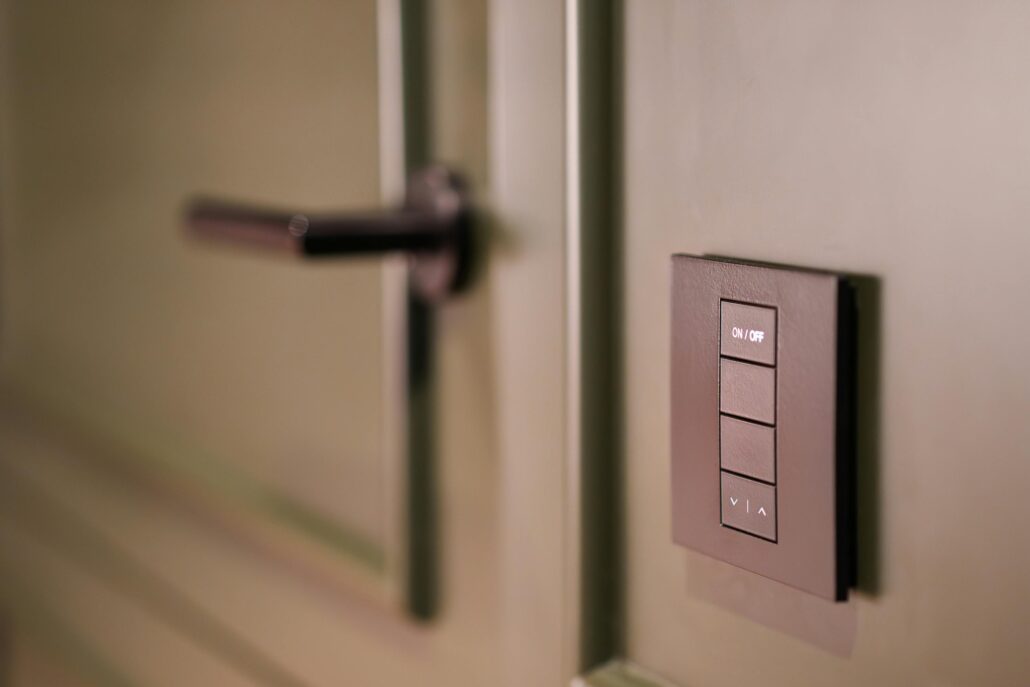 smart lock on a front door